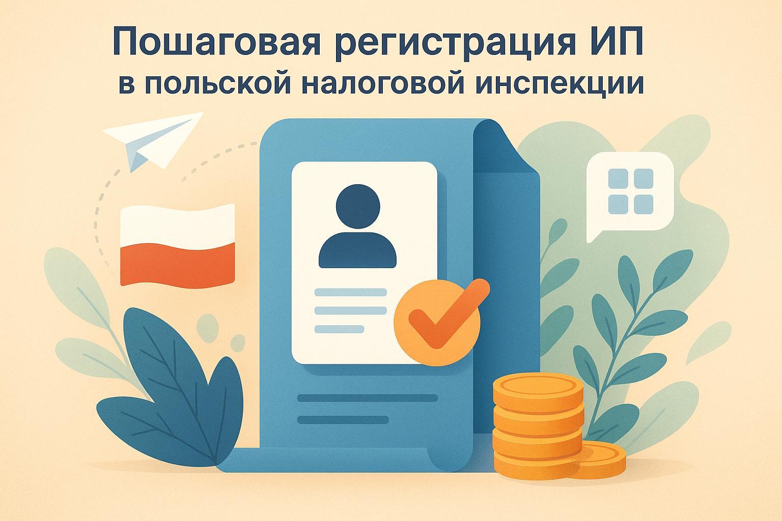 Пошаговая регистрация ИП в польской налоговой инспекции